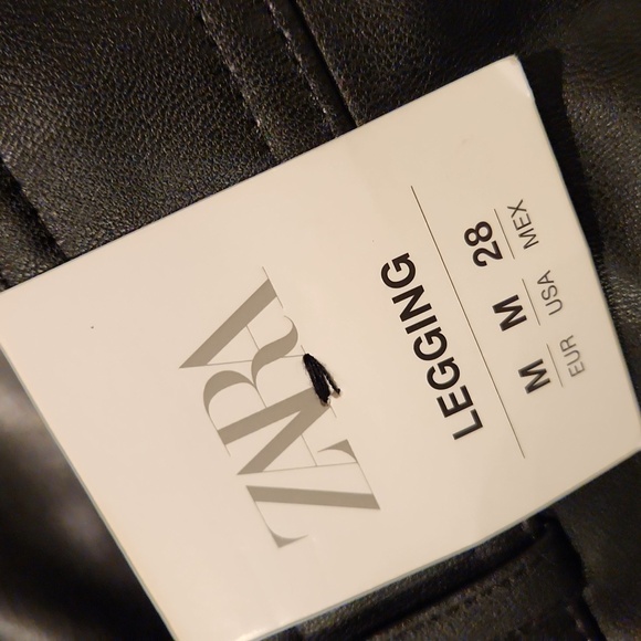 ❤️ NWT! ZARA HIGH RISE VEGAN LEATHER SKINNY PANTS / LEGGINGS, MEDIUM - Picture 14 of 16
